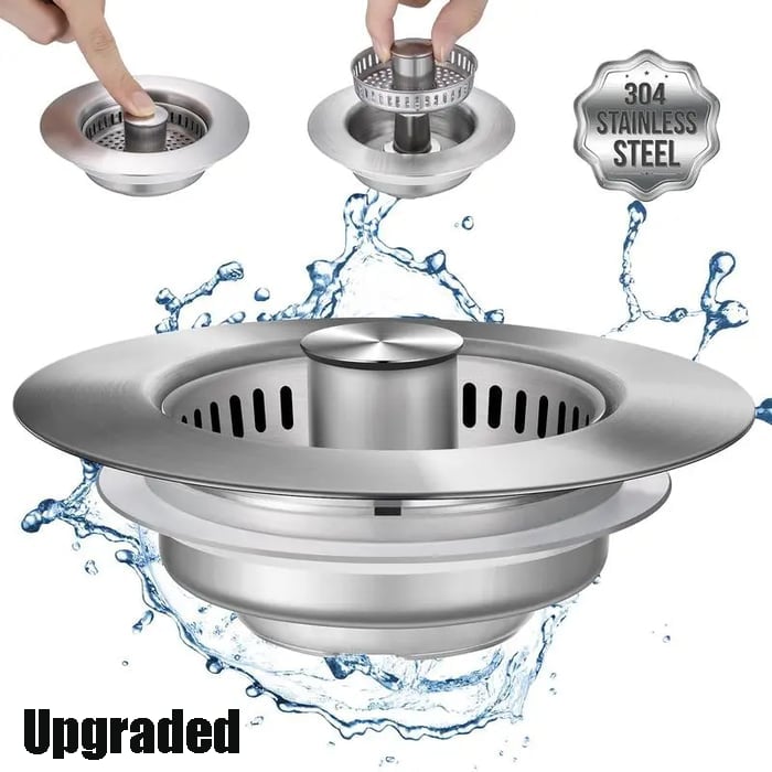 Upgraded 3 in 1 Kitchen Sink Drain Straine