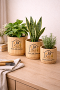 Elegant Natural Wood Planter