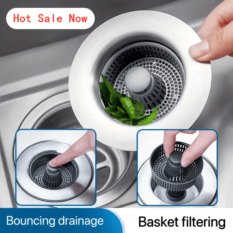 Upgraded 3 in 1 Kitchen Sink Drain Straine