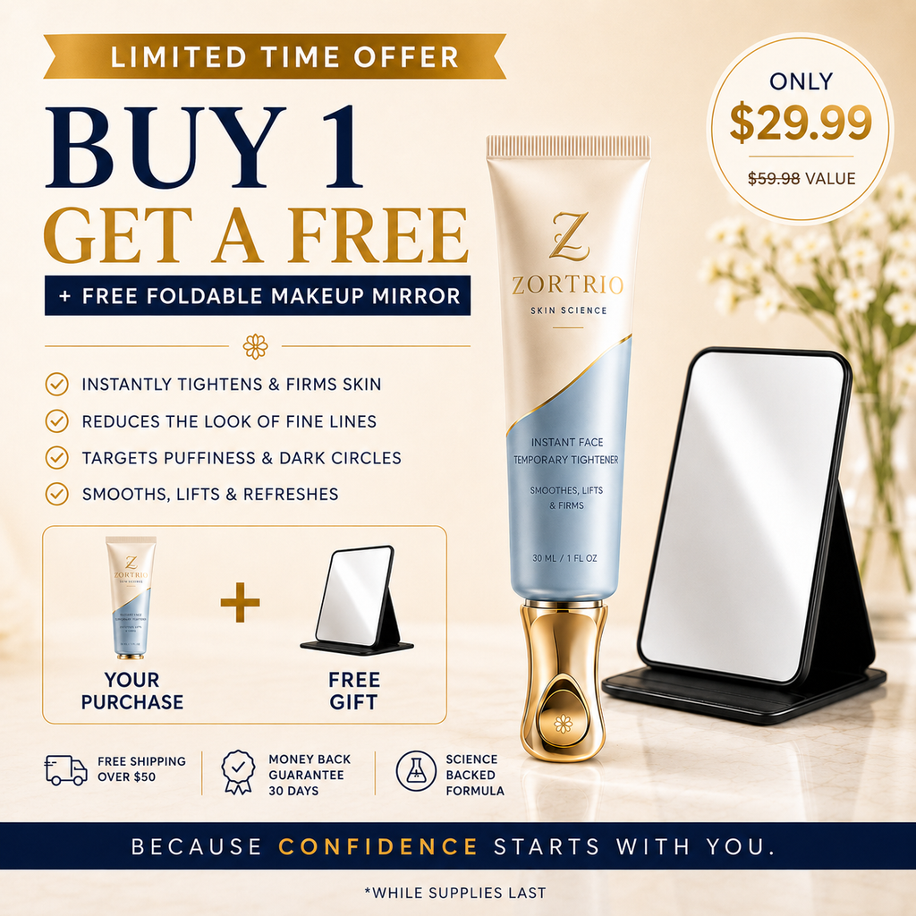 ZORTRIO™ Instant Face Temporary Tightener – Instant visible results in 30 seconds