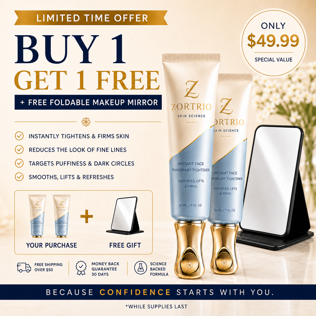 ZORTRIO™ Instant Face Temporary Tightener – Instant visible results in 30 seconds